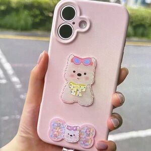 Charming Pink Bear Phone Case